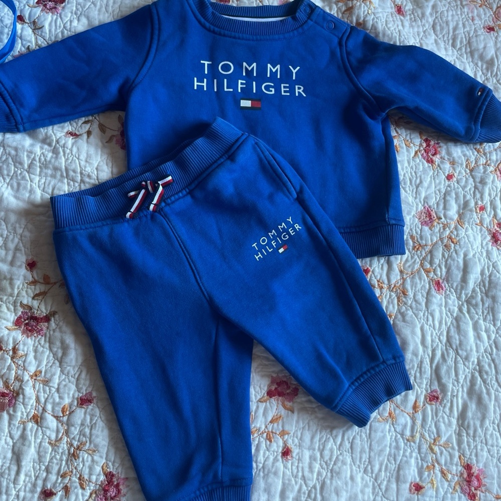Tommy Hilfiger Royal Blue Baby Sweatshirt & Jogger Set